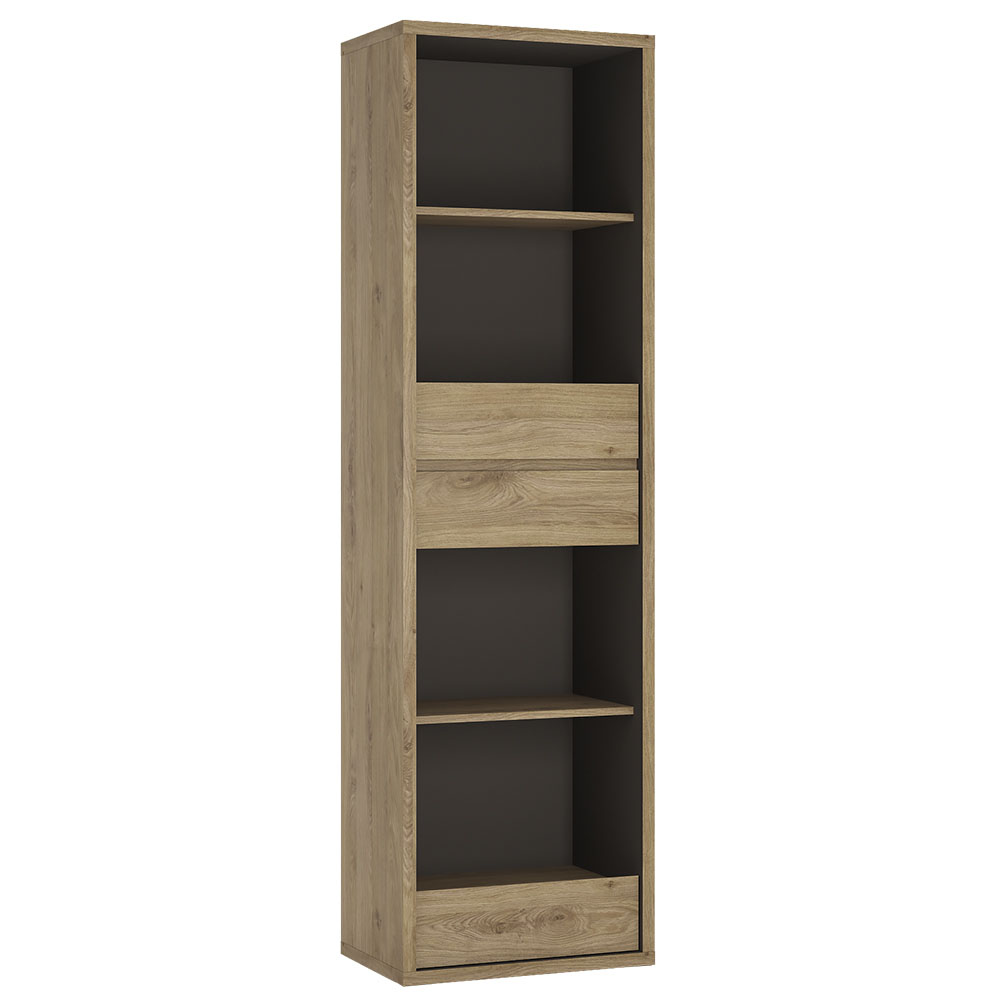 Shetland furniture Tall Narrow 3 Drawer bookcase